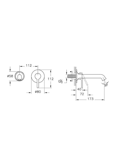 VitrA Origin Classic Ankastre Lavabo Bataryası A4288936 Mat Siyah