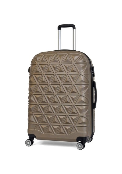 Reymond Luggage Piramit Desen ABS Seyahat Valizi, Canyon Serisi,  Gold - Büyük Boy Gold