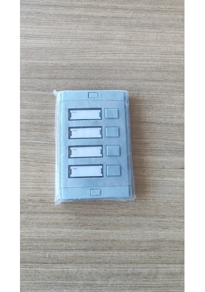 Boçi Elektronik 4'lü Sıva Üstü Zil Paneli Butonu Gri Plastik Kasa