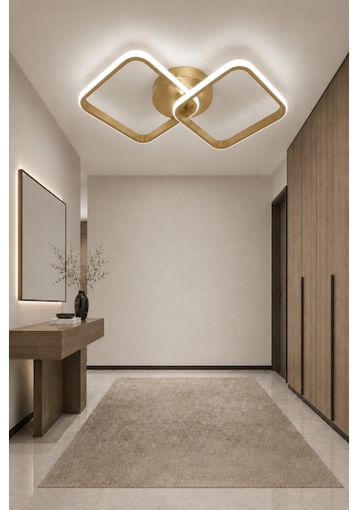 Tilya Led Plafonyer Avize Beyaz Işık Eskitme