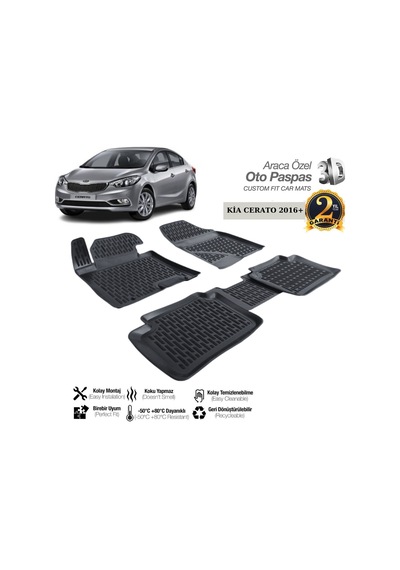 3d Paspas Siyah Kıa Cerato 2016+