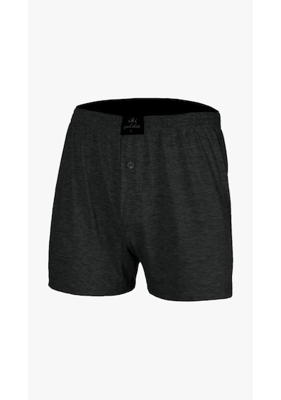 İki Yıldız Erkek %100 Pamuk Penye Boxer 6'lı Paket 12030 Koyu Gri