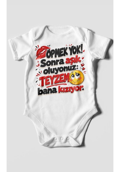 Morivokids Teyzeye Özel Kısa Kollu Bebek Body %100 Pamuk Zbn156-kk Beyaz