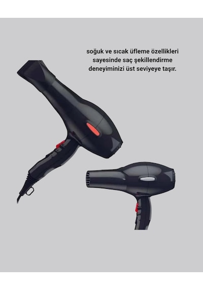 2200w Fön Makinesi - Profesyonel Ac Motor, Soğuk Ve Sıcak Üfleme