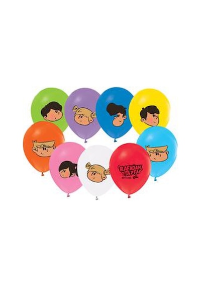 Balon 4+1 Rafadan Tayfa Baskılı Pastel Pk:10 Çok Renkli
