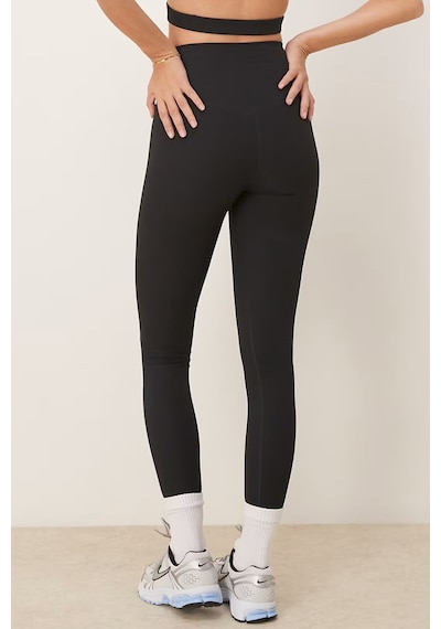 Nike Training Zenvy Dri Fit High Rise 7/8 Rib Leggings Kadın Fitilli Yüksek Bel Spor Tayt Siyah Siyah