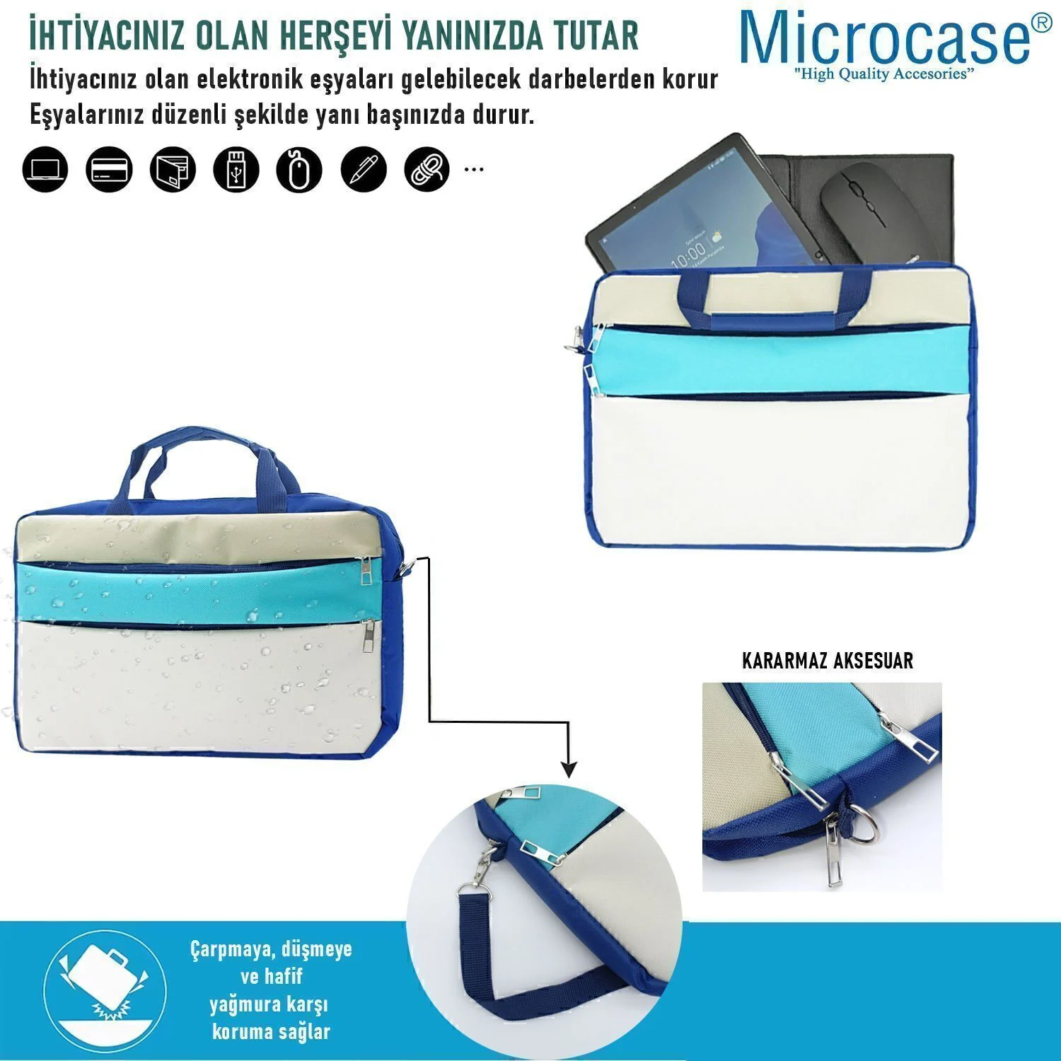 Microcase Samsung Active 4 Pro / Active 5 Pro 10.1'' İle Uyumlu Tablet Apple Uyumlu MacBook Laptop Tablet Çantası 2 Bölmeli Al4821 Laptop Çantası Microcase Samsung Active 4 Pro / Active 5 Pro 10.1'' İle Uyumlu Tablet Apple Uyumlu MacBook Laptop Tablet Çantası 2 Bölmeli Al4821 Laptop Çantası