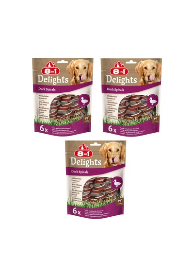8in1 Delights Duck Spirals Ördekli Burgu Ödül 6 Lı X 3 Adet