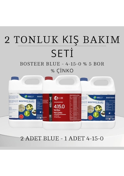 2 Tonluk Kış Bakım Seti 4-15-0 % 5 Bor % 5 Çinko + Blue 5 Litre