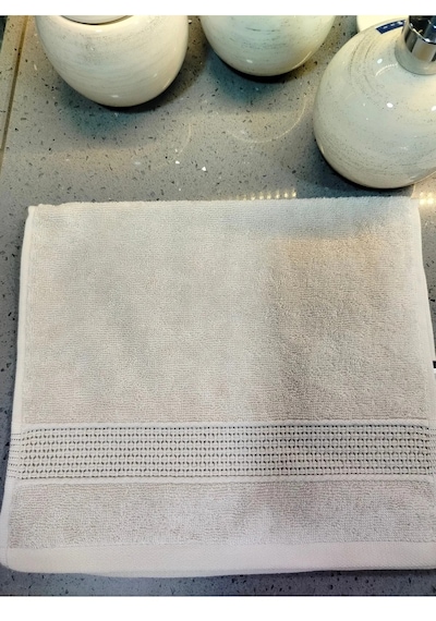 Deluxe Pamuklu Low Twist El Havlusu 30x50 Cm Bej Gri