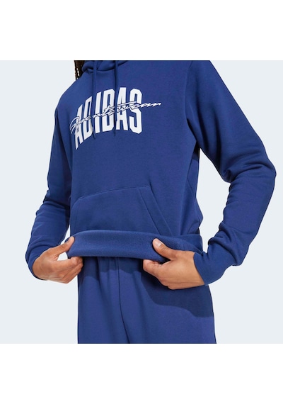 Adidas Collegiate Script Graphic Erkek Mavi Sweatshirt Jm6428 Mavi