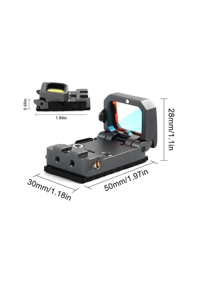 Vism Flipdot Reflex M2 Red Dot Sight Katlanabilir Optik, İçin 22mm Reflex Nişangâh Kırmızı