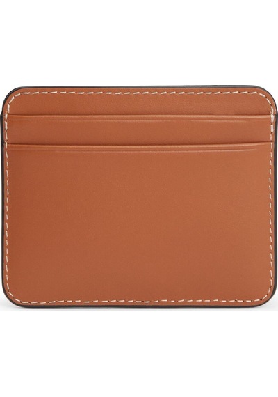 Th Scrıpt Leather Cc Holder Çok Renkli