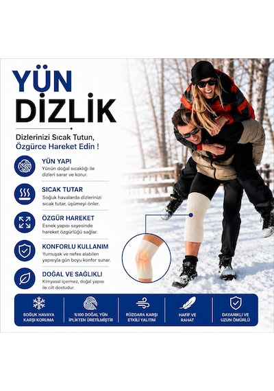 Tr Yün Termal Dizlik Kışlık Yünlü Sıcak Tutan Dizlik Diz Kireçlenmelerine Hassasiyetlarına Dizlik 2 Adet