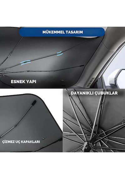 Renault Symbol Dacia Sandero Opel Corsa Ford Ka Peugeot 208 Uyumlu Oto Şemsiye Yeni Nesil Cn