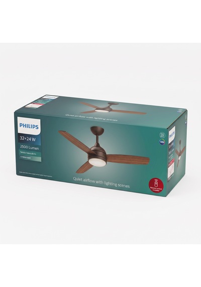 Philips Tavan Vantilatörü Civx Velyx Fan Ceiling 52inch 35w 24w Dark Rtp