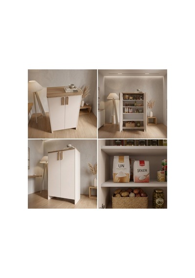 2 Kapaklı 5 Raflı Çok Amaçlı Dolap Beyaz-safir Meşe 137cm X 80cm - Mutfak Dolabı - Banyo Dolabı - Kiler Dolabı Beyaz - Safir Meşe - 892990495 Beyaz - Safir Meşe 2 Kapaklı 5 Raflı Çok Amaçlı Dolap Beyaz-safir Meşe 137cm X 80cm - Mutfak Dolabı - Banyo Dolabı - Kiler Dolabı Beyaz - Safir Meşe - 892990495 Beyaz - Safir Meşe
