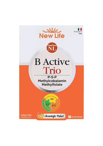 New Life B Active Trio Takviye Edici Gıda 60 Dilaltı Tablet