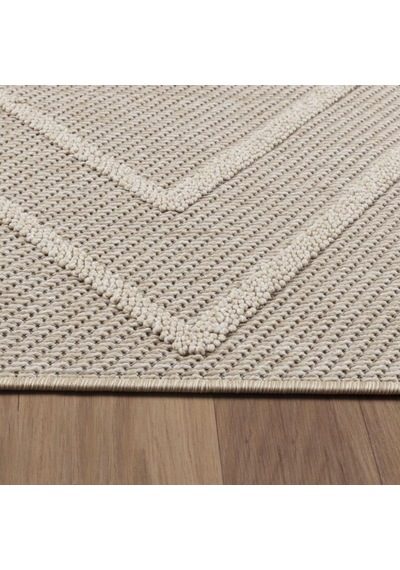 İskandinav Tasarım Zigzag Desenli Bej Halı Salon Halısı Mutfak Halısı Yolluk Paspas Dış Mekan Halı