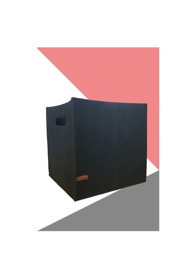 Organizer Keçe - Düzenleyici Toparlayıcı Keçe Kutu 45x45 Cm Siyah