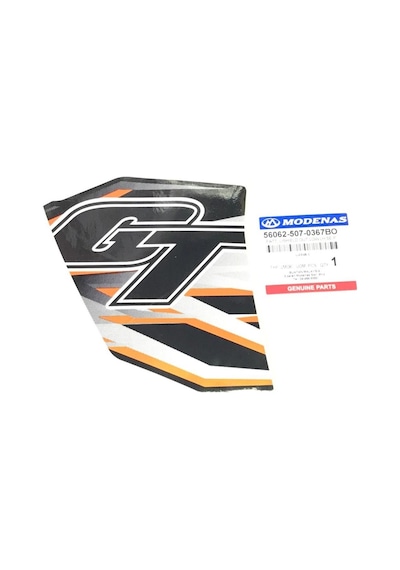 Modenas Gt135 Dış Dizlik Gt Etiketi Turuncu Sol