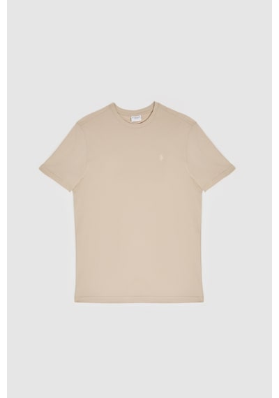 U.S. Polo Assn. U.s. Polo Assn. Erkek Taş Tişört Basic 50326953-vr049 Taş Rengi