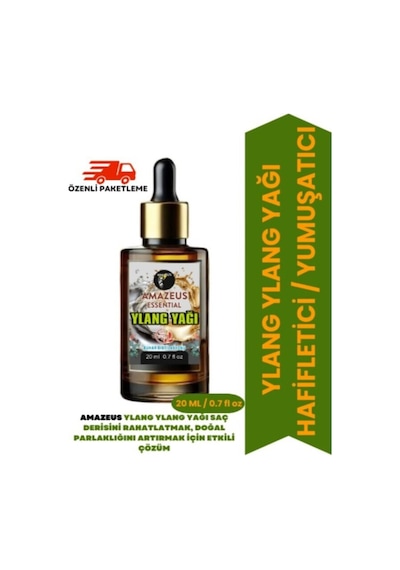 Amazeus Ylang Ylang Uçucu Yağı 2'li %100 Saf Ve Doğal Besleyici Etki 2x20 Ml / 1.4 Fl Oz