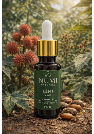Hint Yağı 20 Ml %100 Saf Castor Oil Saç, Kaş, Kirpik Ve Cilt Bakım Yağı