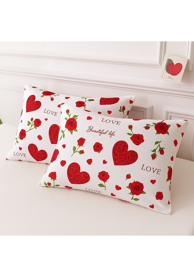 Lionas Desenli Pamuklu Kalpli Desen Yastık Kılıfı 2 Adet 50 X 70 Cm Gri