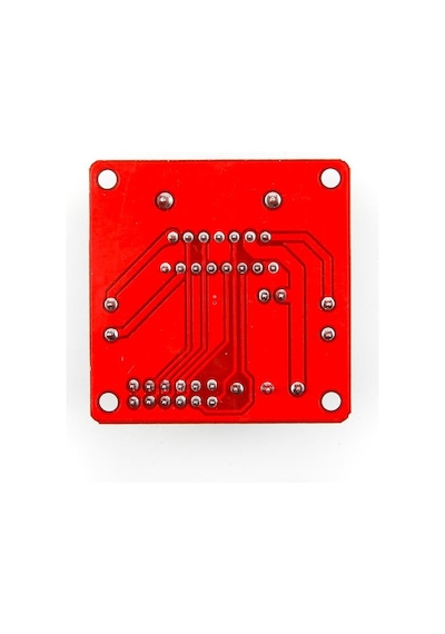 L298N Voltaj Regulatörlü Çift Motor Sürücü Kartı (Kırmızı PCB)