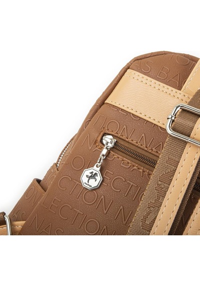 Nas Bag Kadın Sırt Çantası Taba Camel Gofraj Çok Renkli