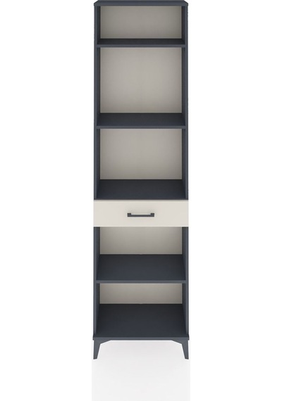 Arges Dolap 4 Raflı Tek Çekmeceli 60x30x221 Antrasit-aytaşı Antrasit