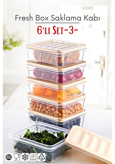 Nandy Home Set Freshbox Saklama Kabı 6'lı