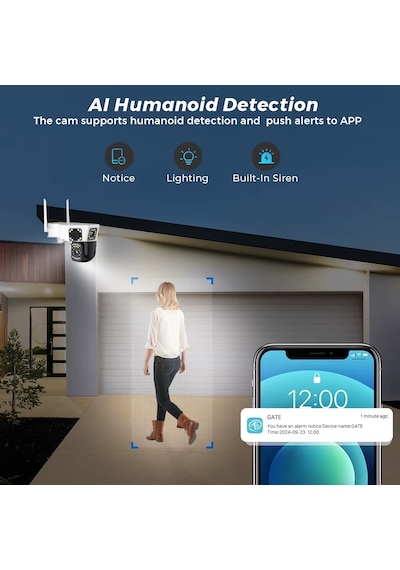 Pro 3014 360 Görüş Hareketli Wireless Waterproof Akıllı Ip Güvenlik Kamerası Okam Uygulama