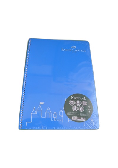Faber - Castell Mavi 80 Sayfa Kareli A4 Spiralli Defter