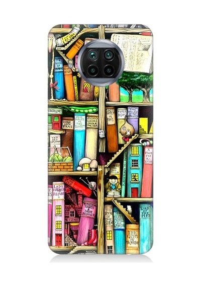 Xiaomi Mi 10t Lite Uyumlu Kitaplık Ve Raflar Books Shelf Desenli Silikon Kılıf