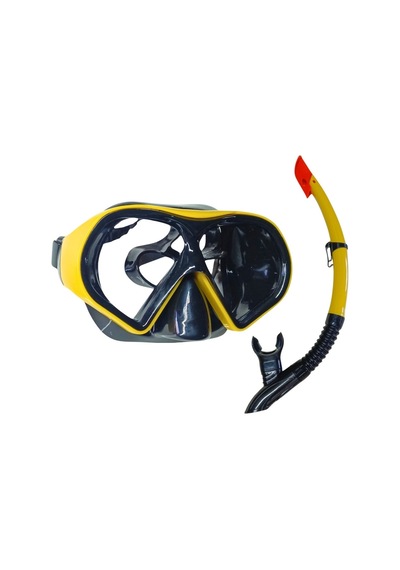 Dalış Maskesi Ve Snorkel Yetişkin - 51713-sarı - 1 Adet Çok Renkli