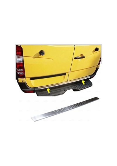 Mercedes Sprinter W906 Krom Arka Tampon Üstü Koruma 2006-2018 P.Ç