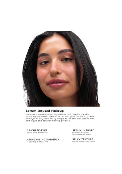 Cream Co. Allık Ruj Göz Farı Glow Tint Deep Red, Nemlendirici Makyaj, 501 Kırmızı, Hyaluronik Asit Peptit 0