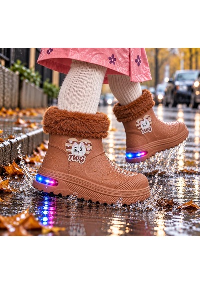 Look Life Su Geçirmez Çocuk Yağmur Botu 525 Kahverengi