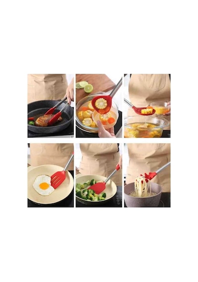 Silikon Kepçe Kırmızı - 30 Cm