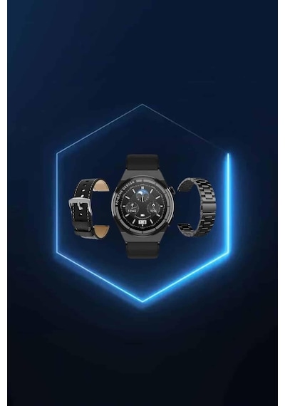 Anc Özellikli Bluetooth Kulaklık Ve Amoled Ekran Akıllı Saat Uyku Ve Sağlık Takibi Nabız Ölçer Siyah