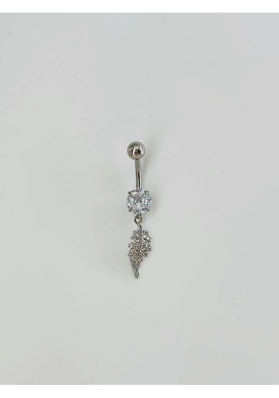 Tedar Yaprak Detaylı Sallantılı Göbek Piercing Najmaddin Standart