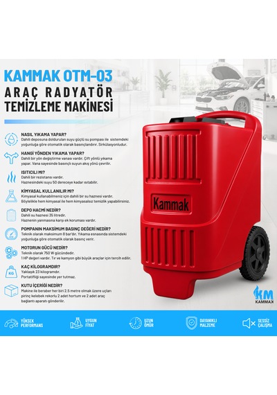 Kammak Otm-03 Araç Radyatör Temizleme Makinesi