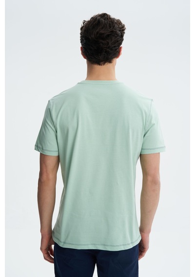 AR-MA Arma Erkek Regular Fit Süprem Penye Bisiklet Yaka Tişört Y27344407401 Yeşil