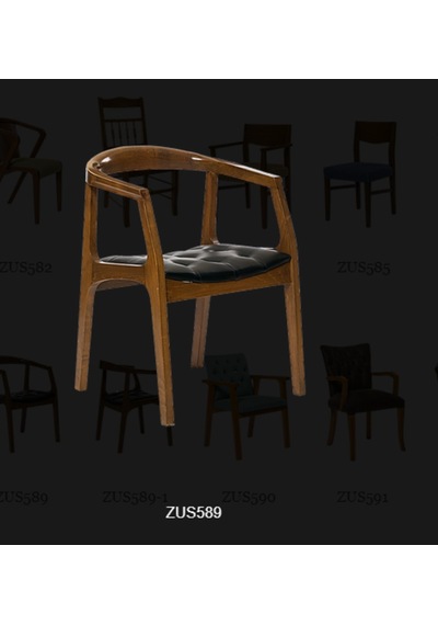 Bengimobilya Zus589 Tam Kolçak Sağlam Sandalye Kayın Torna Retro Iskelet Parla