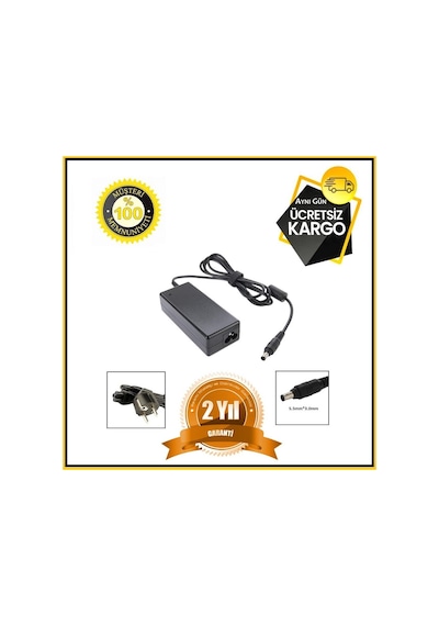 Samsung Uyumlu 5.5 MM x 3.0 MM19V 2.1A 90W Igne Uç Notebook Adaptörü, Laptop