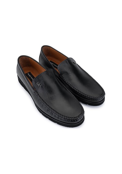 Tamer Tanca Erkek Hakiki Deri Siyah Loafer Ayakkabı 478 B1202 Erk Ayk Y25 Sıyah Dr Siyah