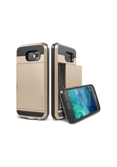 Verus Galaxy S6 İle Uyumlu Case Damda Slide Kılıf Shine Gold Gold