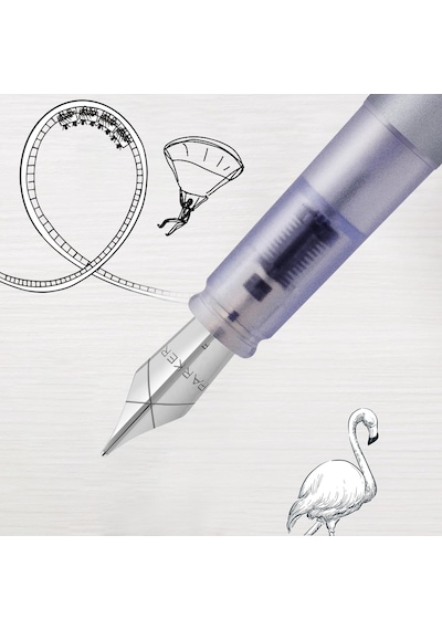 Parker Vector Xl Mat Dolma Kalem, Gümüş-mavi, M, Mavi Diğer